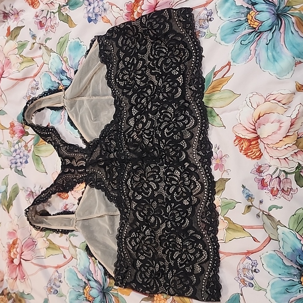 TORRID - Bralettes, Floral Black Lace, Bundle of Three - Picture 4 of 12